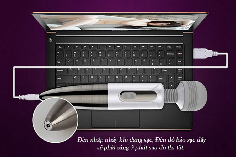 Chày rung Leten Lightning to mạnh mẽ kích thích điểm G