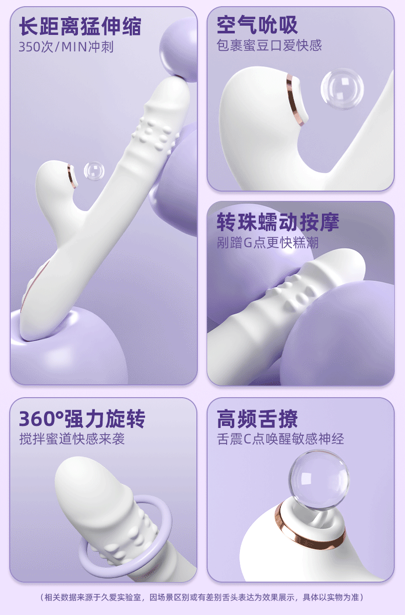 Dương vật giả cầm tay đa năng Jiuai rung thụt xoay bi cực đỉnh