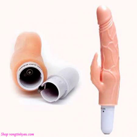 Dương vật giả 1 pin kích thước nhỏ gân nổi rung mạnh