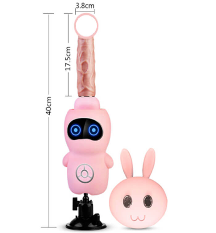 Máy bú mút tự động rung thụt tỏa nhiệt con thỏ Fking Machine