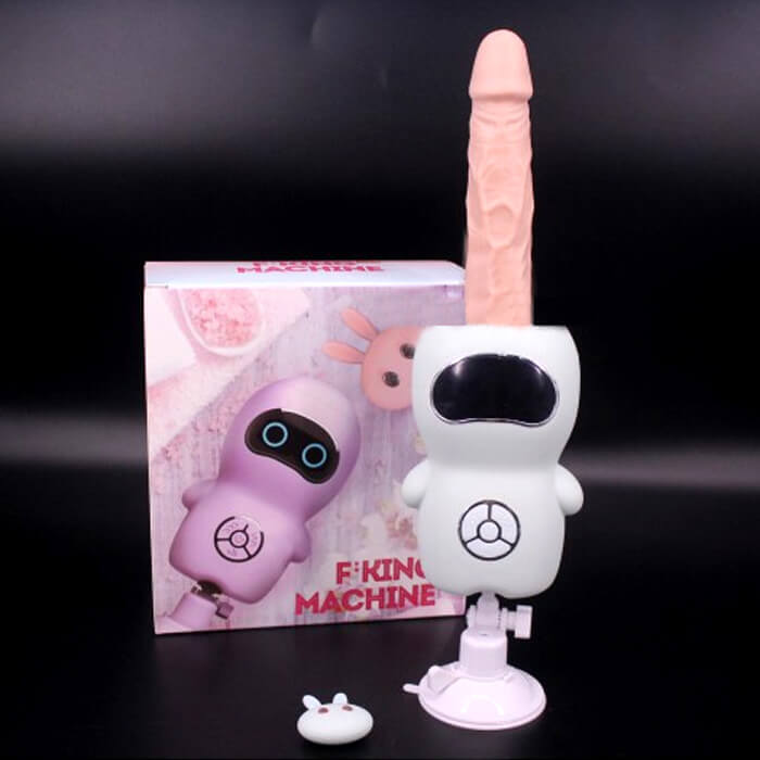 Máy bú mút tự động rung thụt tỏa nhiệt con thỏ Fking Machine