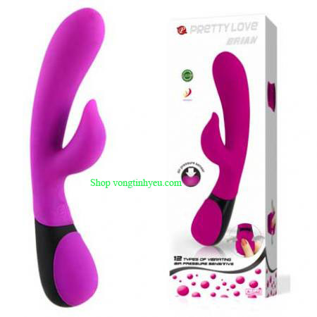 Dương vật silicon Pretty Love Brain đa chức năng rung ngoáy