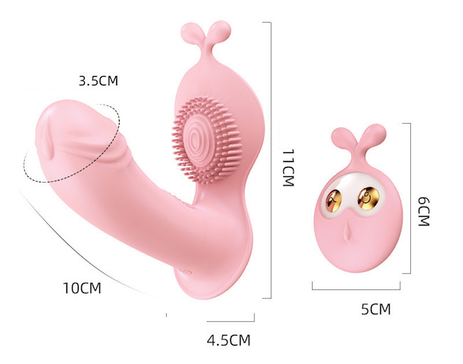 Trứng rung tình yêu Lilo tai thỏ silicone cao cấp điều khiển từ xa