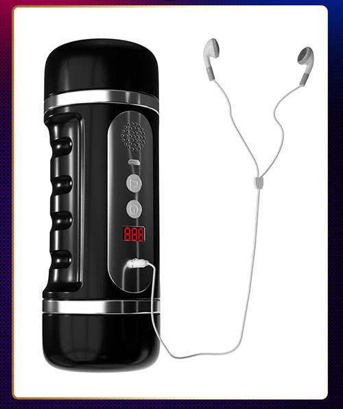 Cốc âm đạo 2 đầu silicon rung rên tai nghe ngụy trang