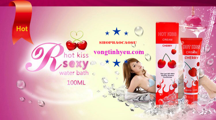 Gel bôi trơn Hot Kiss Cream hương cherry tăng ẩm mềm mượt