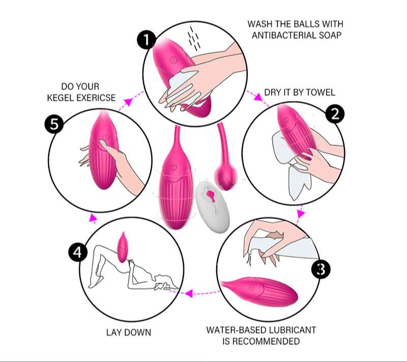 Trứng rung râu hoa hồng không dây điều khiển từ xa