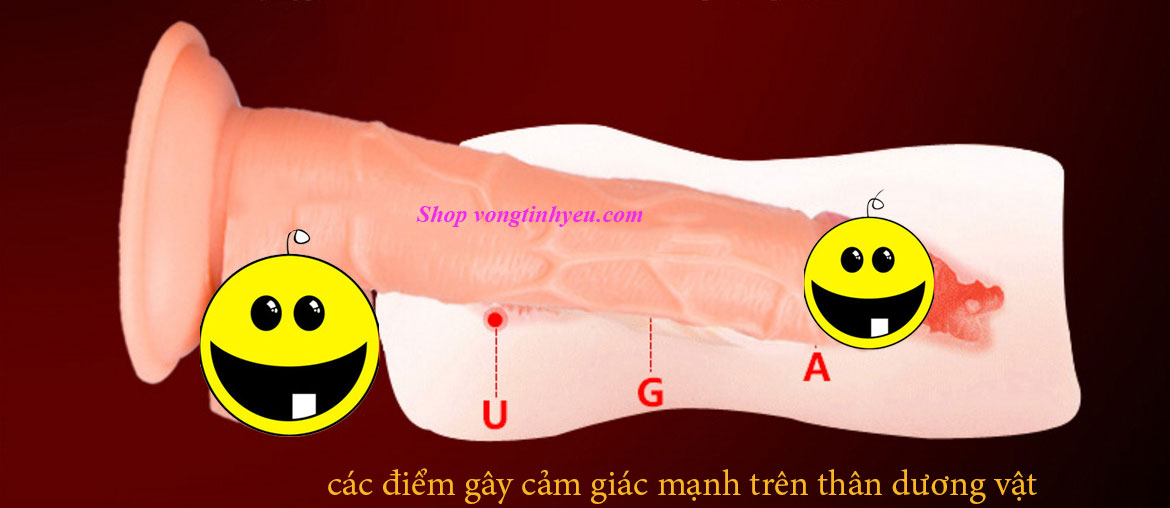 Dương vật giả mini hít tường rung xoay 360 độ, nhập khẩu chính hãng