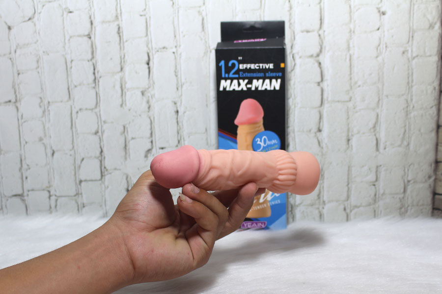 Đôn dên Maxman 3 phân silicon siêu gân đầu khấc mềm mại thoải mái dùng