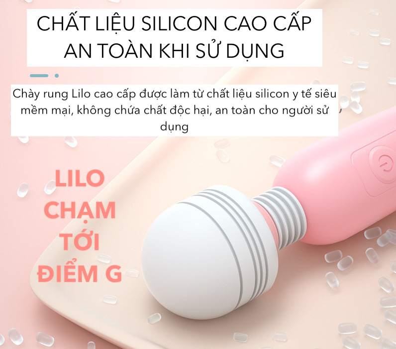 Chày rung tình yêu Lilo không dây 10 chế độ sạc USB