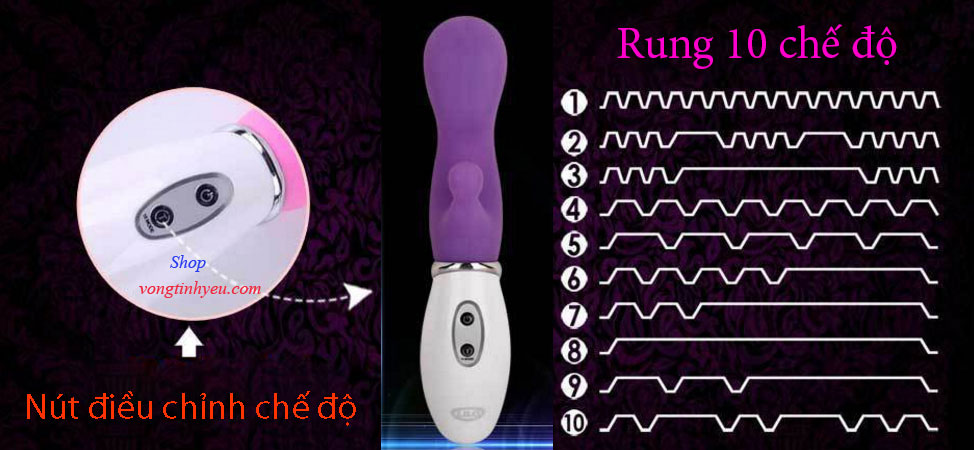 Dương vật rung Lilo 10 chức năng kích thích điểm G nhập khẩu