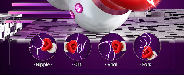 Máy rung hút lưỡi bú 3 in 1 massage núm vú điểm G 10 chế độ rung bú liếm