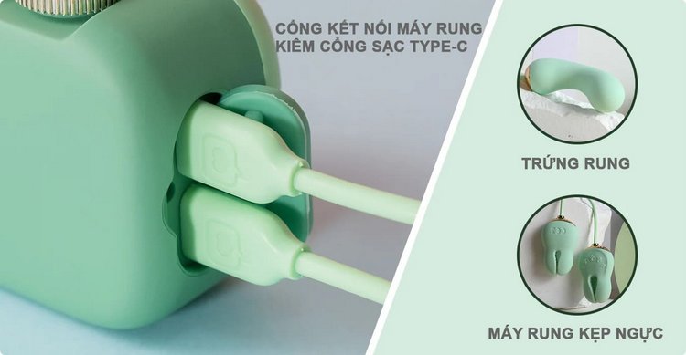 Máy rung bú kẹp ti ngụy trang máy ảnh Svakom Alberta silicon y tế