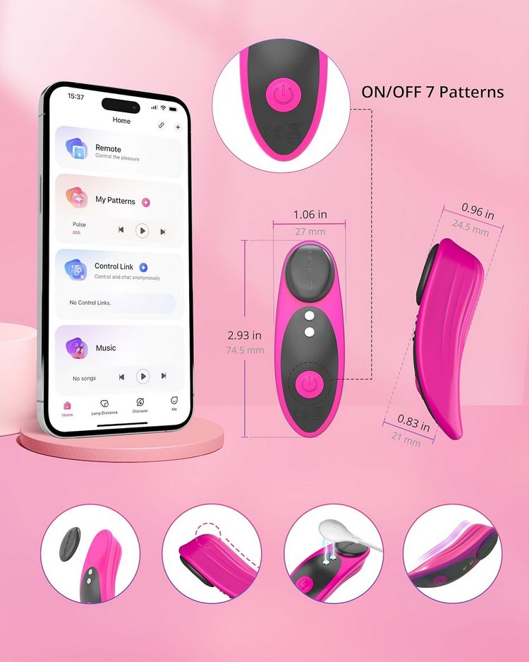 Máy rung mini gắn quần chíp Lovense điều khiển smartphone siêu nhỏ gọn