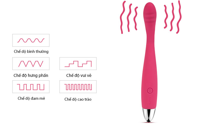 Que rung cầm tay đa năng Svakom silicon ABS cao cấp chống nước