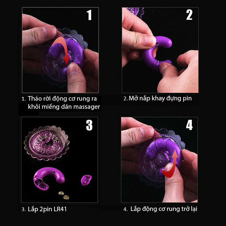 Combo 2 máy rung massage núm vú mini kích thích tăng vòng 1 hiệu quả