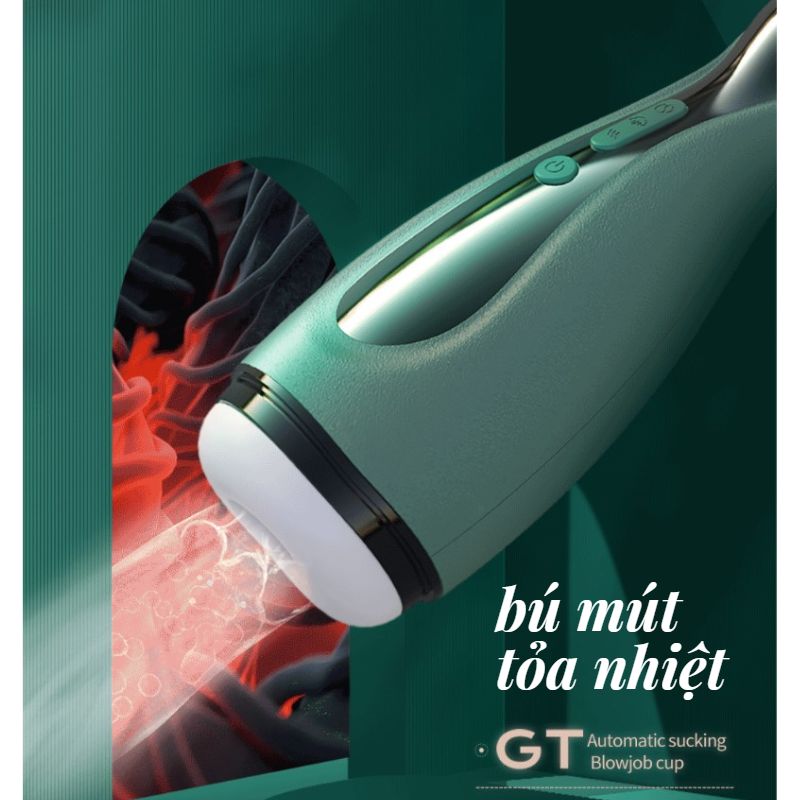 Cốc âm đạo cầm tay co bóp rung thụt tỏa nhiệt bú mút Unimat
