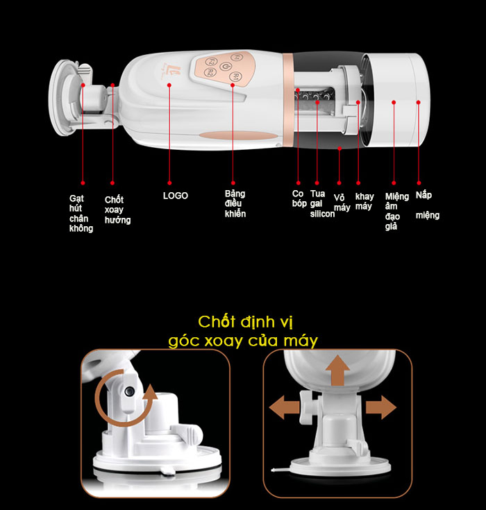 Máy thủ dâm tự động LC Easy AirBag rung thụt xoay cao cấp