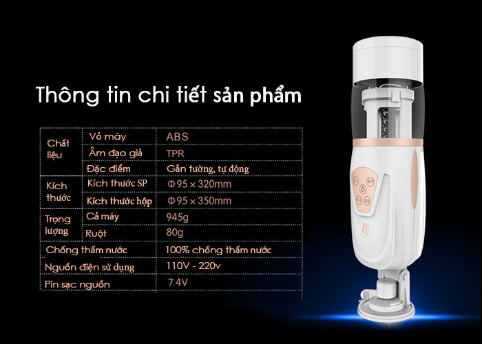 Máy thủ dâm tự động LC Easy AirBag rung thụt xoay cao cấp