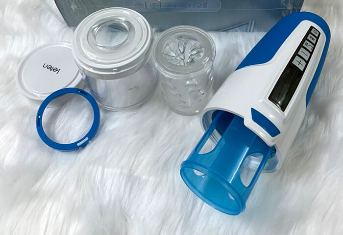 Âm đạo giả rung xoay thụt phát âm thanh Leten cao cấp tự động