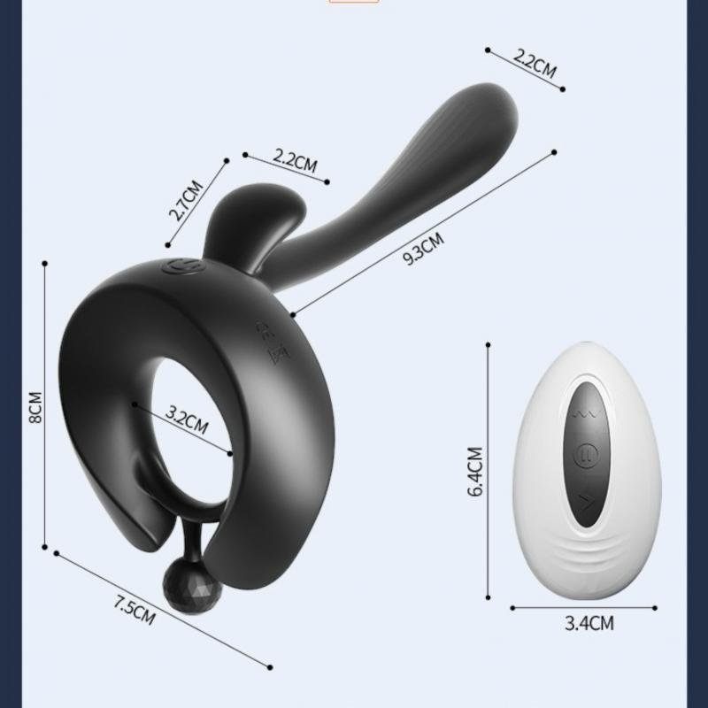 Vòng rung đeo dương vật 7 chế độ sưởi ấm điều khiển từ xa silicon cao cấp