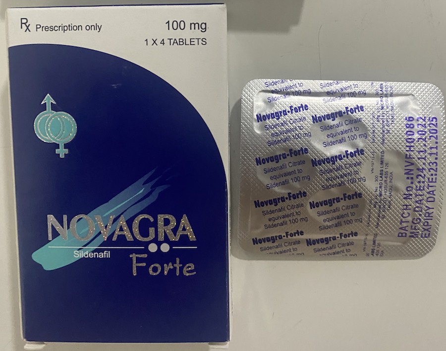 Thuốc cường dương Novagra Forte 100mg chống xuất tinh sớm hiệu quả