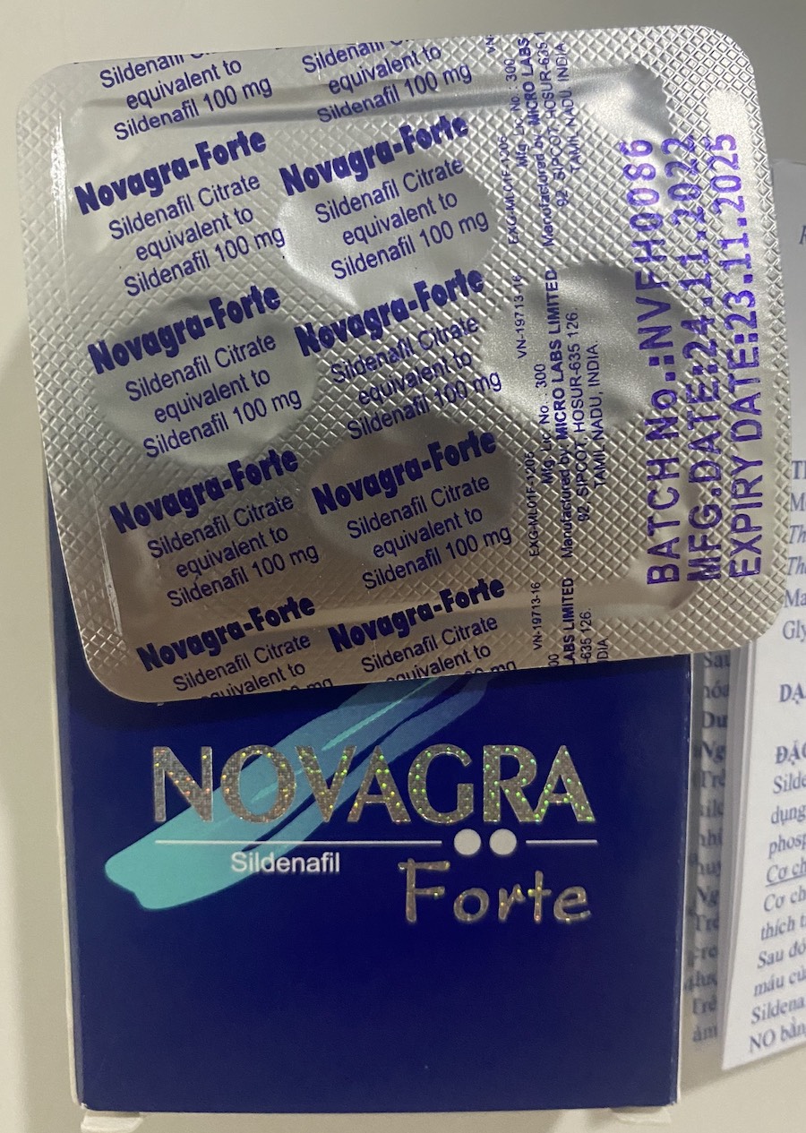 Thuốc cường dương Novagra Forte 100mg chống xuất tinh sớm hiệu quả