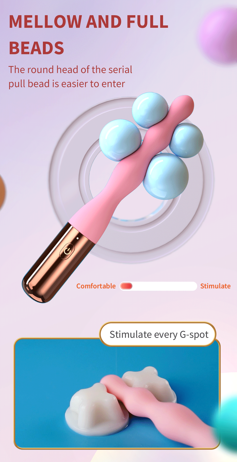 Que rung chuỗi hạt Galaku Bead kích thích hậu môn mạnh mẽ