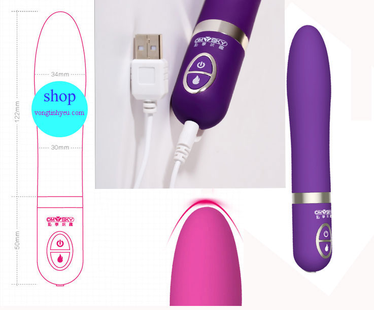 Que rung nhiệt cao cấp đa chế độ rung mạnh mẽ đạt cực khoái dễ dàng