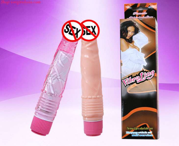 Dương vật rung 2 pin mạnh giá tốt silicon mềm mại dễ dùng