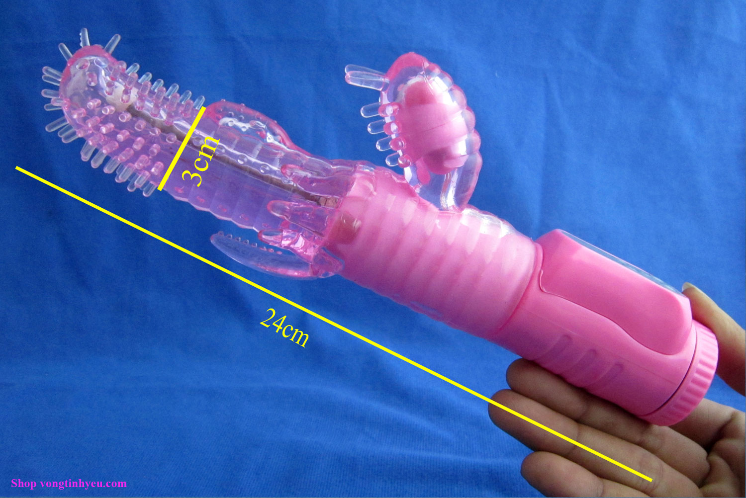 Dương vật đa chức năng nhiều gai rung xoay kích thích cực đỉnh Dương vật đa chức năng nhiều gai rung xoay kích thích cực đỉnh