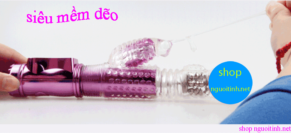 Dương vật rung xoay thụt pin sạc kích thích đa điểm cực sướng