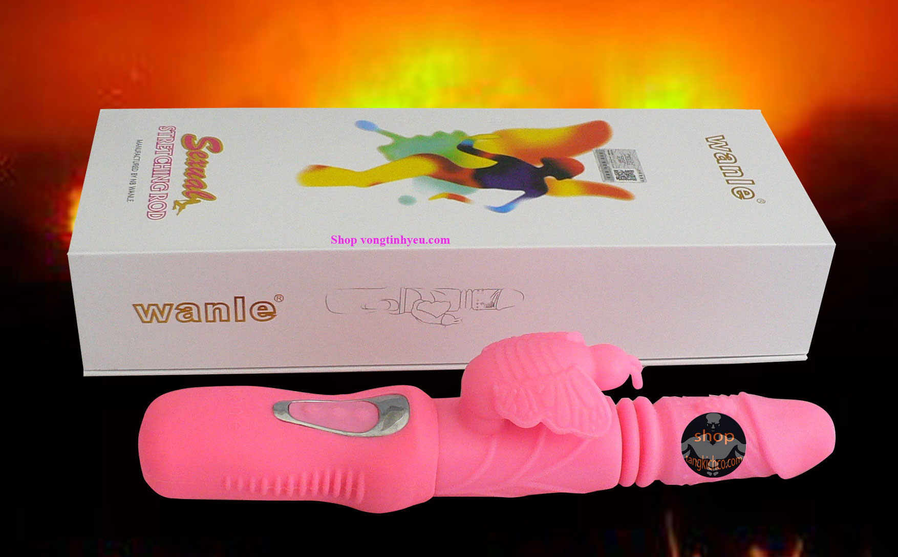 Dương vật tạo nhiệt 40 độ silicon đa chức năng rung thụt xoay thật