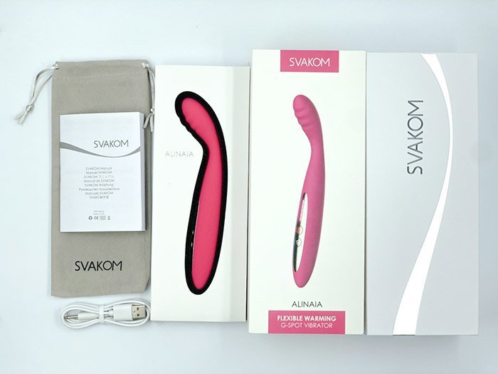 Que rung massage vùng kín Svakom Alinaia sưởi ấm 42 độ C