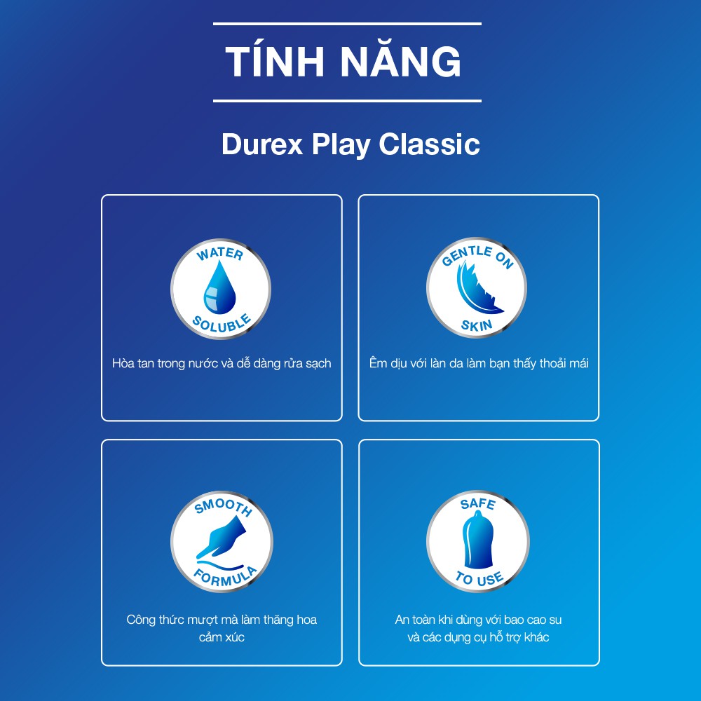 Gel bôi trơn Durex Play Classic 50ml chính hãng tăng độ ẩm mượt mà