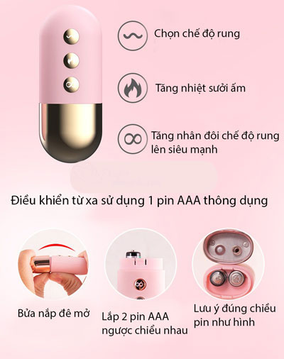 Trứng rung tỏa nhiệt ấm Lilo 10 chế độ điều khiển từ xa Trứng rung tỏa nhiệt ấm Lilo 10 chế độ điều khiển từ xa