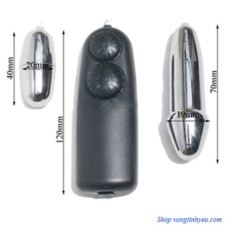 Trứng rung tình yêu inox 2 đầu 3 pin cao cấp kích thích mê đắm