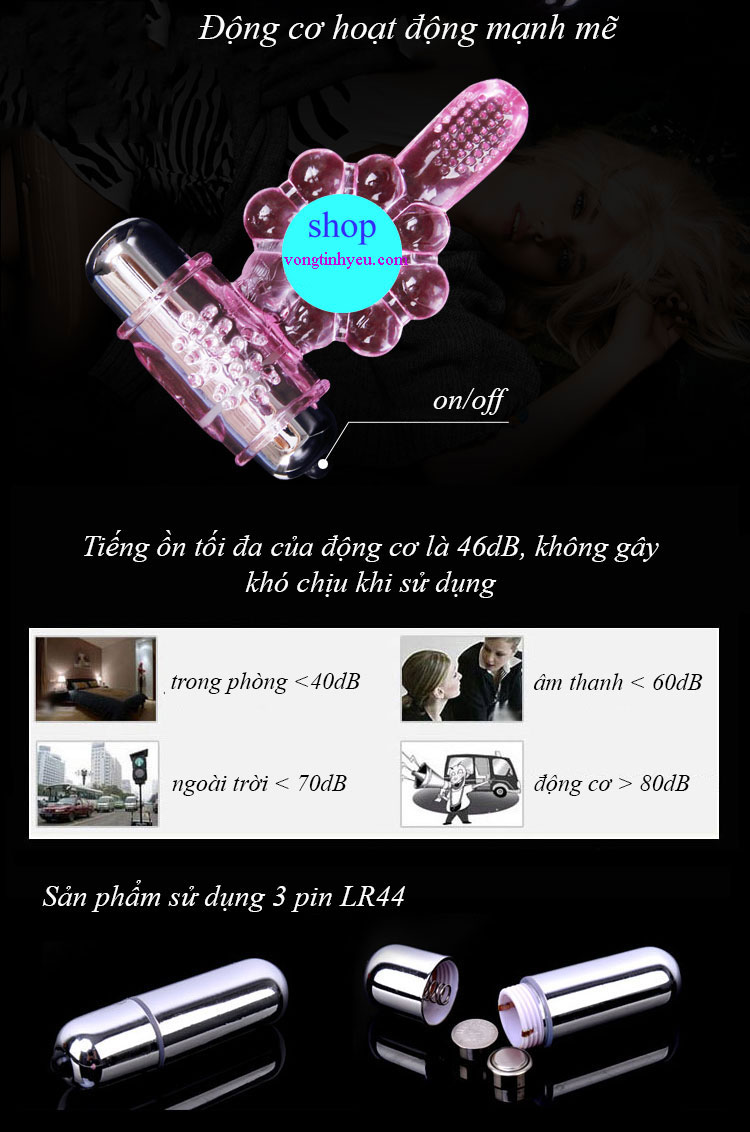 Vòng rung lưỡi liếm cao cấp kích thích khoái cảm mạnh mẽ