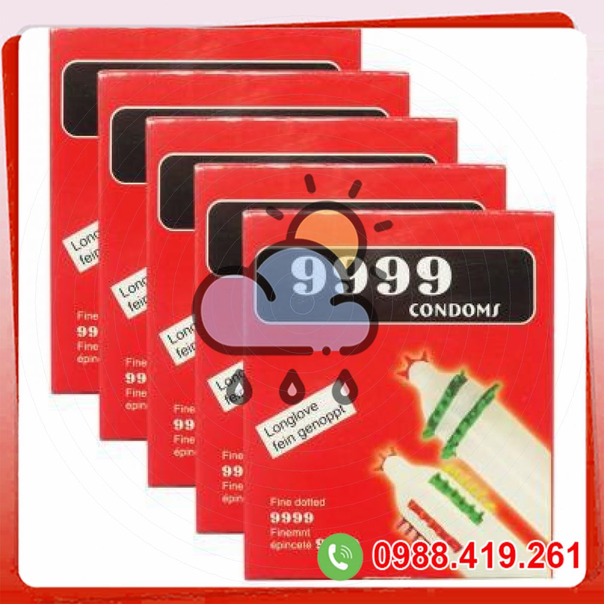 Bao cao su gai 9999 tua chôm chôm xoắn ốc kích thích mạnh mẽ 