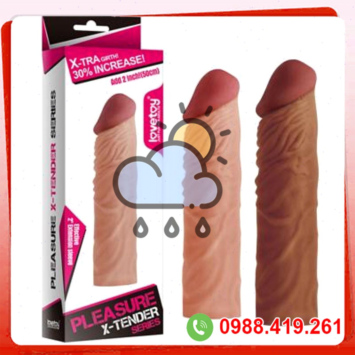 Đôn dên silicon mềm co dãn tăng 6cm Lovetoy X-TRA chuẩn Mỹ an toàn 
