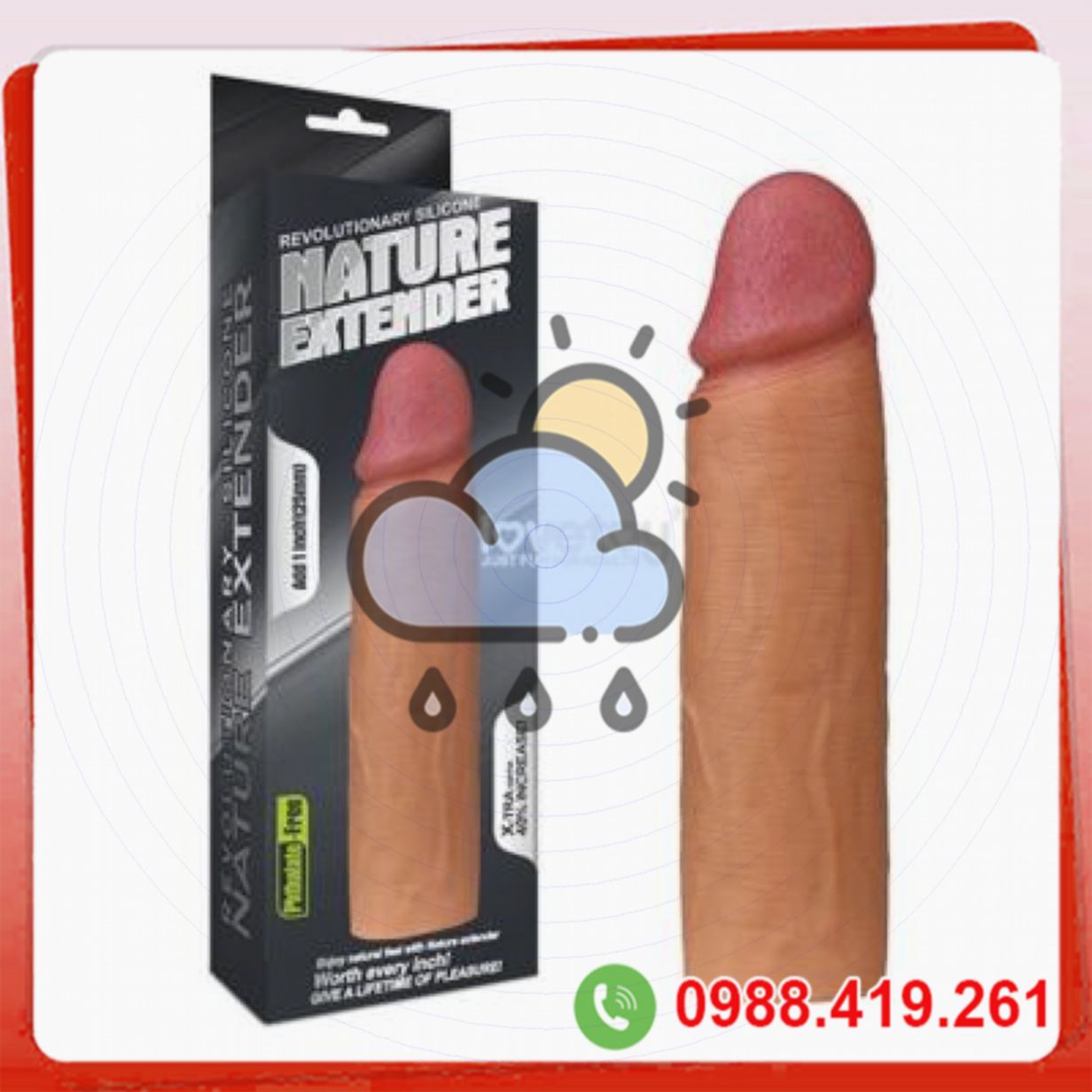 Bao đôn dên silicon 3 phân Lovetoy siêu mềm mại chống xuất tinh sớm 