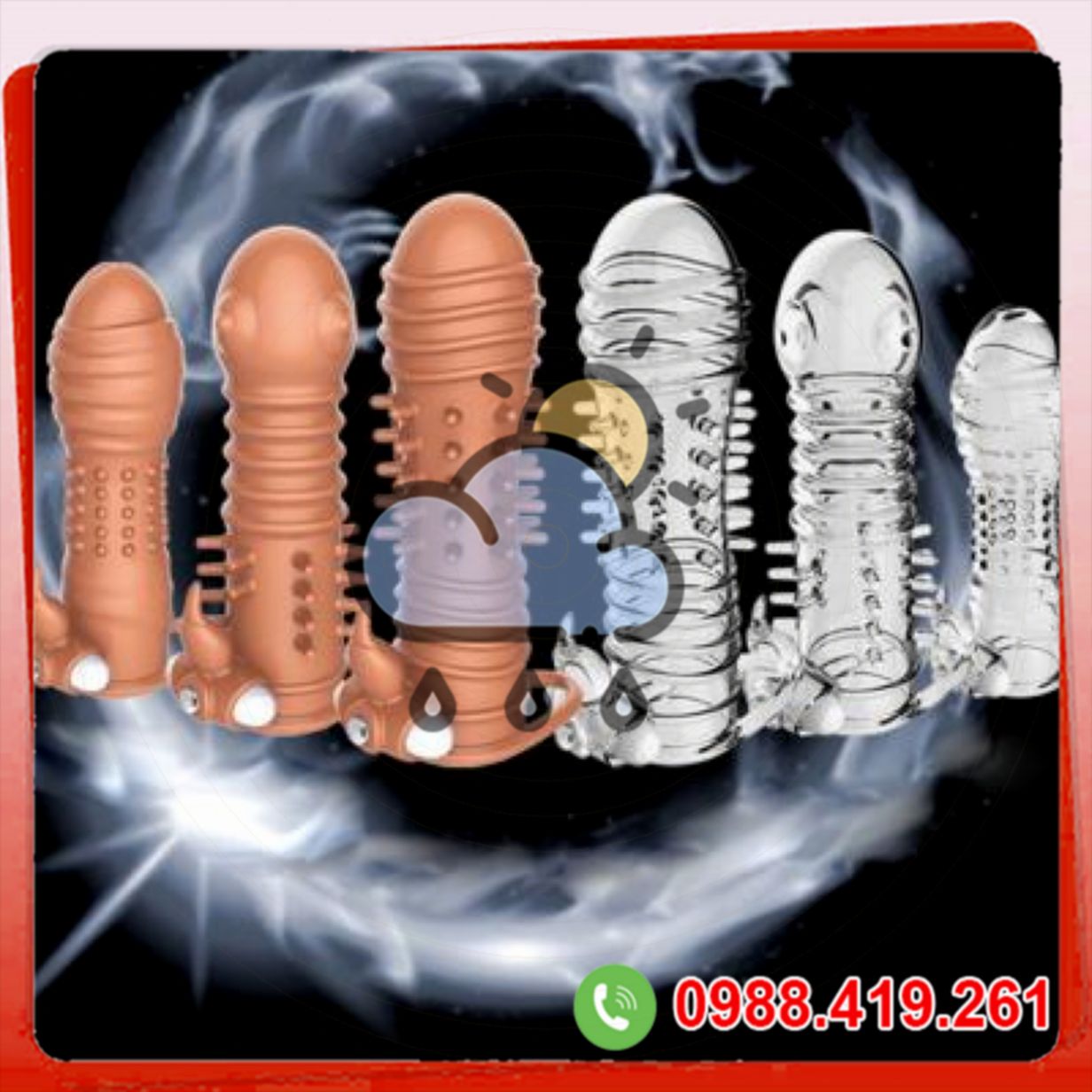 Đôn dên rung bi gai silicone y tế cao cấp tăng khoái cảm cho đôi 