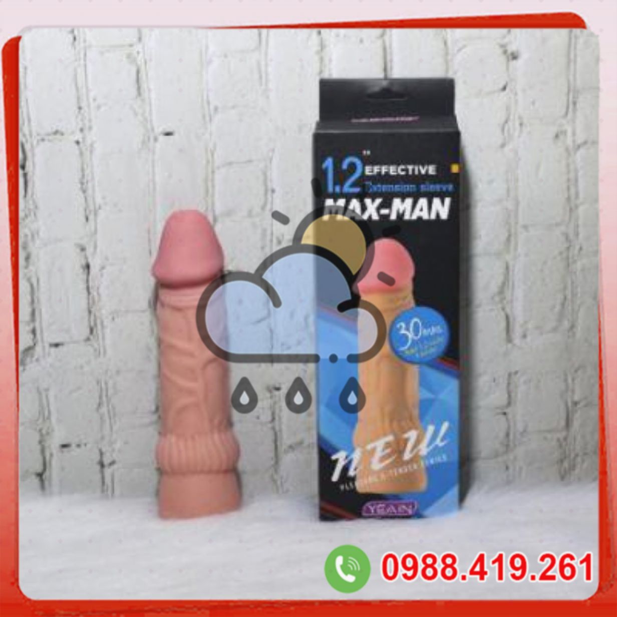 Đôn dên Maxman 3 phân silicon siêu gân đầu khấc mềm mại thoải mái dùng 