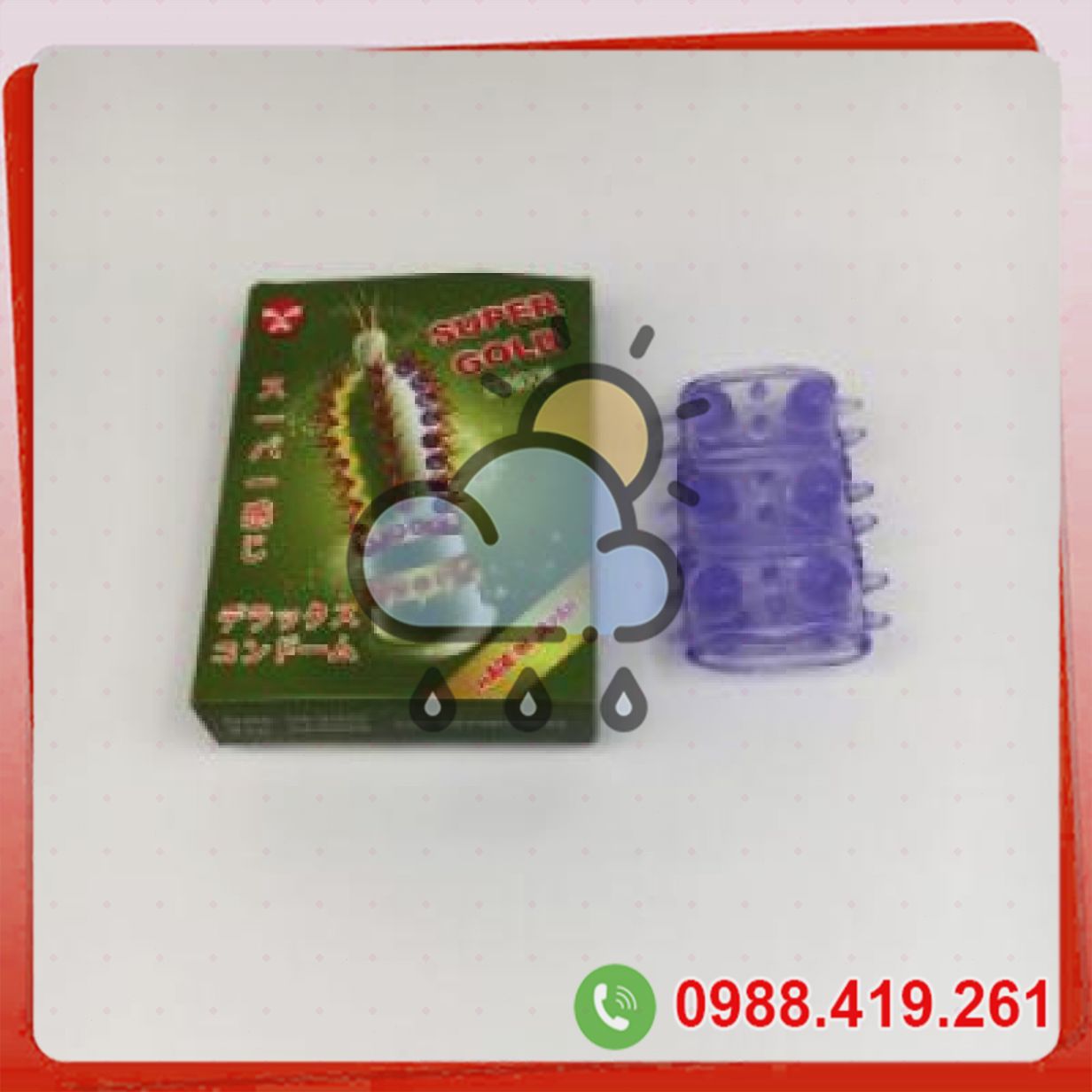 Combo bao cao su gân gai super gold và đôn dên khúc giữa gai bi 