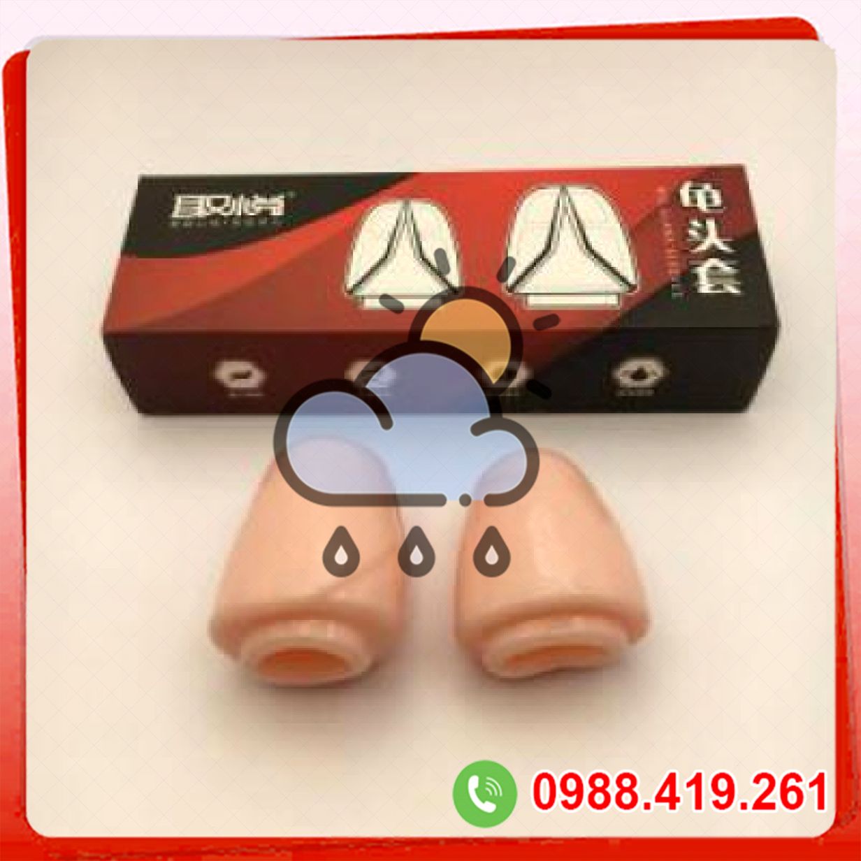 Hộp 2 bao cao su đôn dên khúc đầu silicon cao cấp tăng khoái cảm liền 