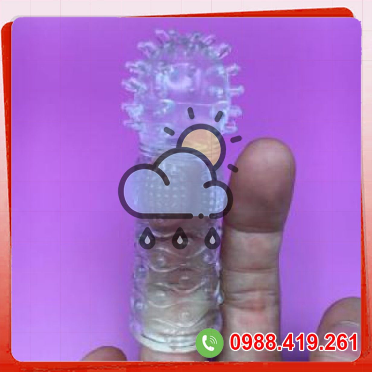 Bao cao su đôn dên ngón tay A-spot trong suốt không rung 