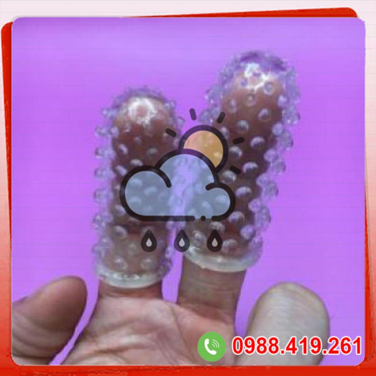 Combo 2 bao cao su đôn dên ngón tay bi silicon mềm mại an toàn 