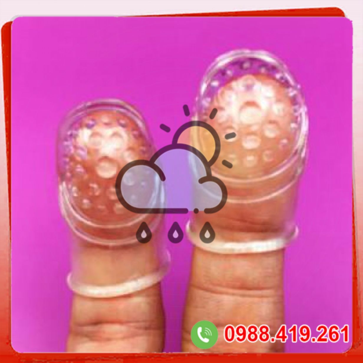 Combo 2 bao cao su ngón tay silicone kích thích điểm G nữ 