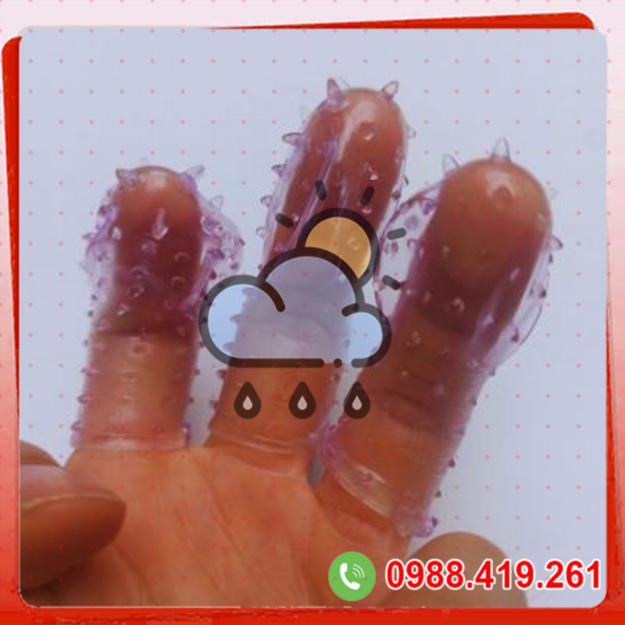 Bộ 3 đôn ngón tay gai Jumping Jelly kích thích điểm G nhẹ nhàng 