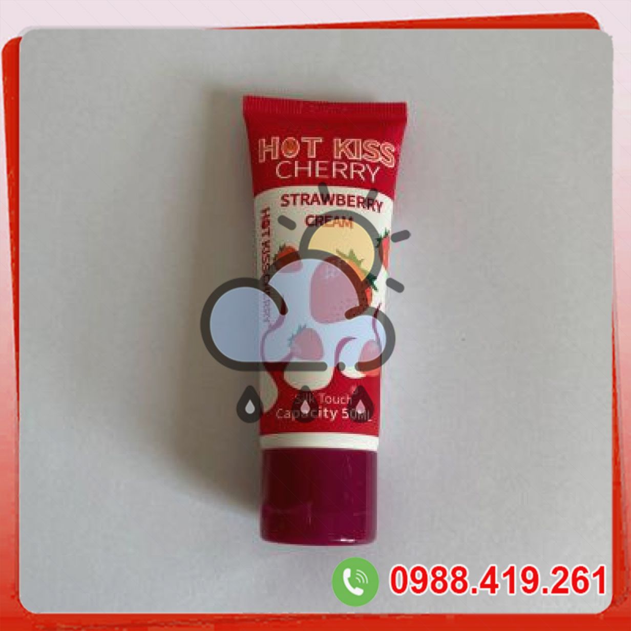 Gel bôi trơn gốc nước Hot Kiss hương dâu tuýp 50ml 