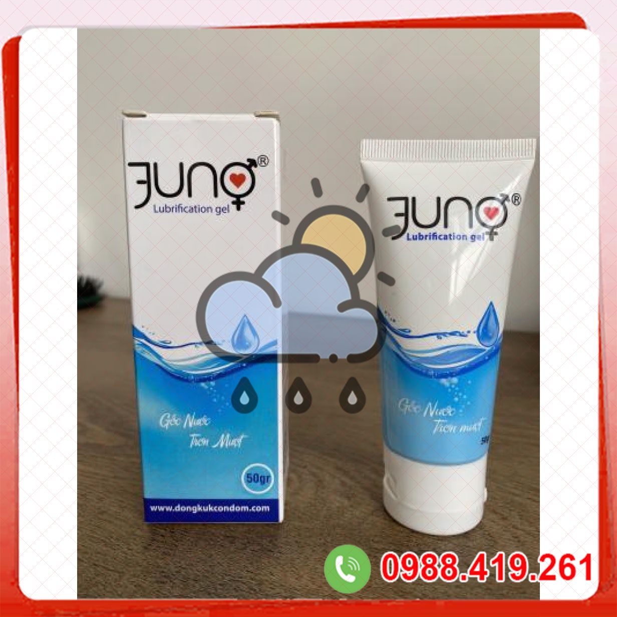 Gel bôi trơn Juno gốc nước mát lạnh tăng khoái cảm 50gr 